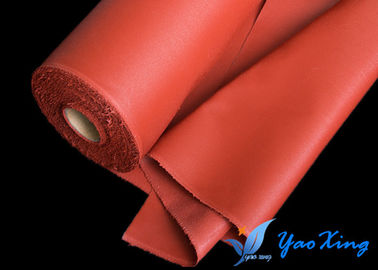 Kain Fiberglass Dilapisi Silikon Merah Untuk Tirai Api Dan Sambungan Fleksibel