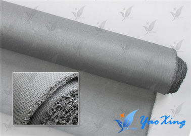 0.4mm Sliver Grey PU Coated Fabric Untuk Pintu Api Dan Tirai Api