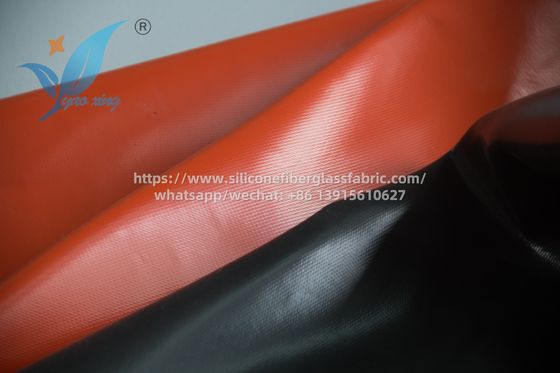 0.4mm tahan api Kain Tirai Silikon Lapisan Tekstur Lembut