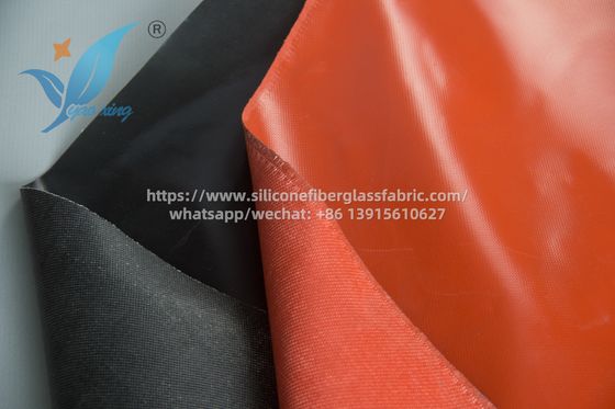 0.4mm tahan api Kain Tirai Silikon Lapisan Tekstur Lembut