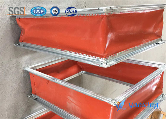 Kain Fiberglass Dilapisi Karet Silikon Oranye Digunakan Dalam Sambungan Fleksibel Tahan Api