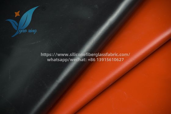 0.4mm tahan api Kain Tirai Silikon Lapisan Tekstur Lembut