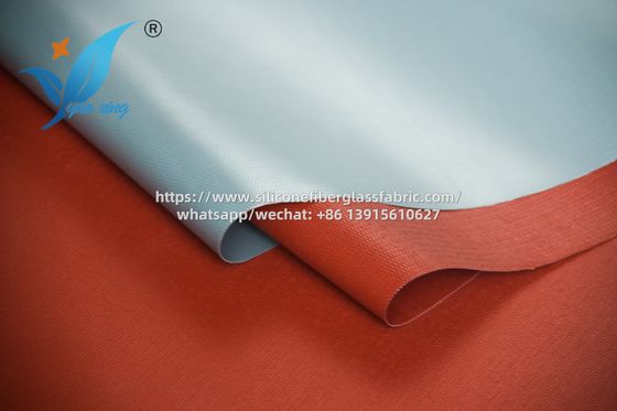 50m Industri Silikon Lapisan Fiberglass Kain 200 derajat Celcius tahan anti penuaan