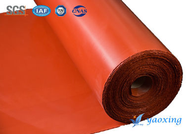 Kain Fiberglass Dilapisi Silikon Tahan Penuaan Dua Sisi Kain Kaca Dilapisi Karet Silikon
