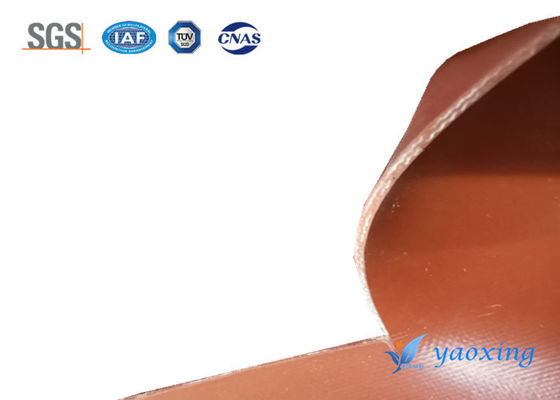 2.0mm Karet Silikon Dilapisi Kain Fiberglass Tahan Suhu Tinggi