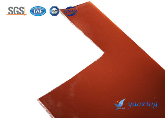 Satu Sisi Karet Silikon Dilapisi Kain Fiberglass Permukaan Halus