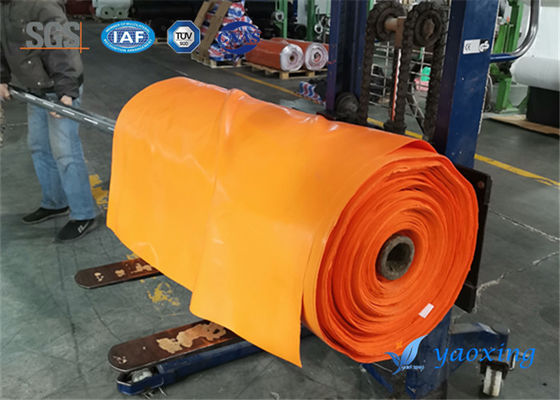 Kain Fiberglass Dilapisi Karet Silikon Oranye Digunakan Dalam Sambungan Fleksibel Tahan Api